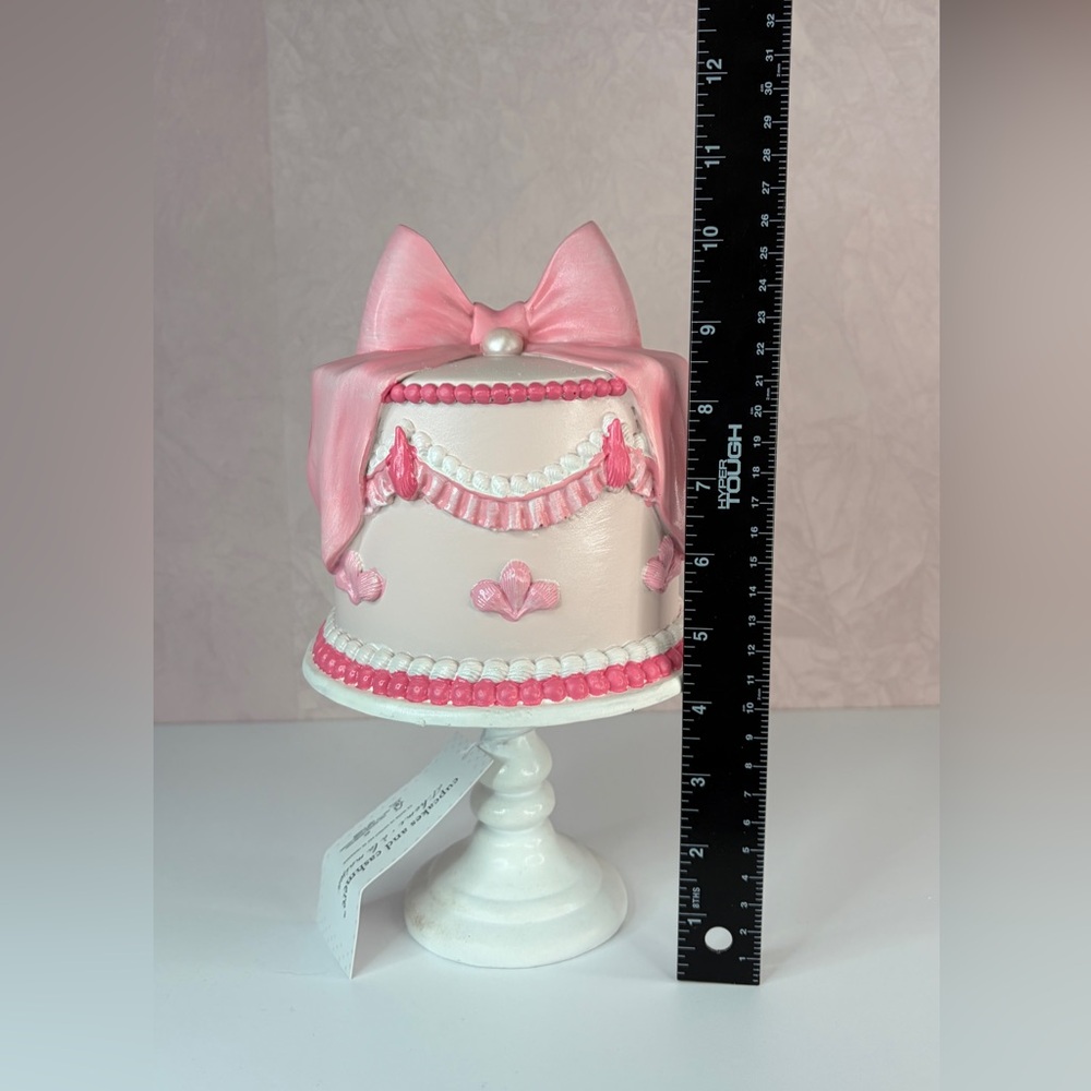 Cupcakes and Cashmere Pink and White Decorative Cake with Bow - Picture 3 of 14